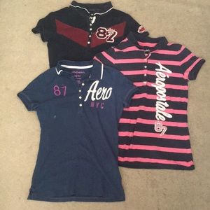 Aeropostale Lettered Polo Bundle